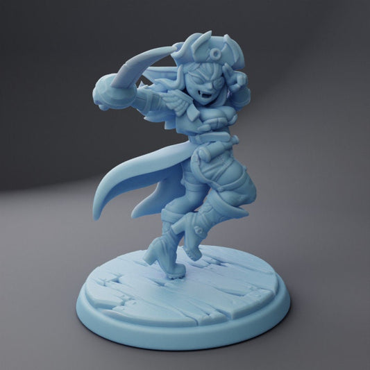 Bonnie Quarkstealer Goblin Space Pirate (Medium) - Tabletop Figure for Dungeons & Dragons, DnD, Pathfinder RPGs, TTRPG