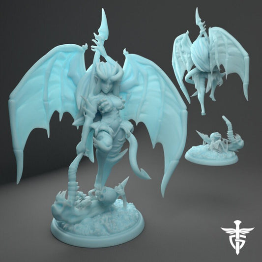 Death-scythe Succubus (Medium) - Tabletop Figure for Dungeons & Dragons, DnD, Pathfinder RPGs, TTRPG