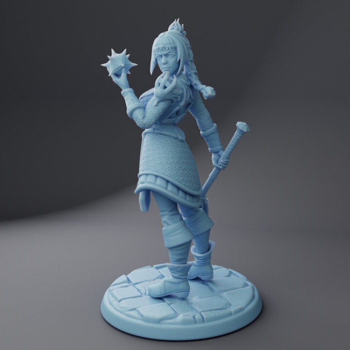 Ebonheart, The Shadowed Cleric (Medium) - Tabletop Figure for Dungeons & Dragons, DnD, Pathfinder RPGs, TTRPG