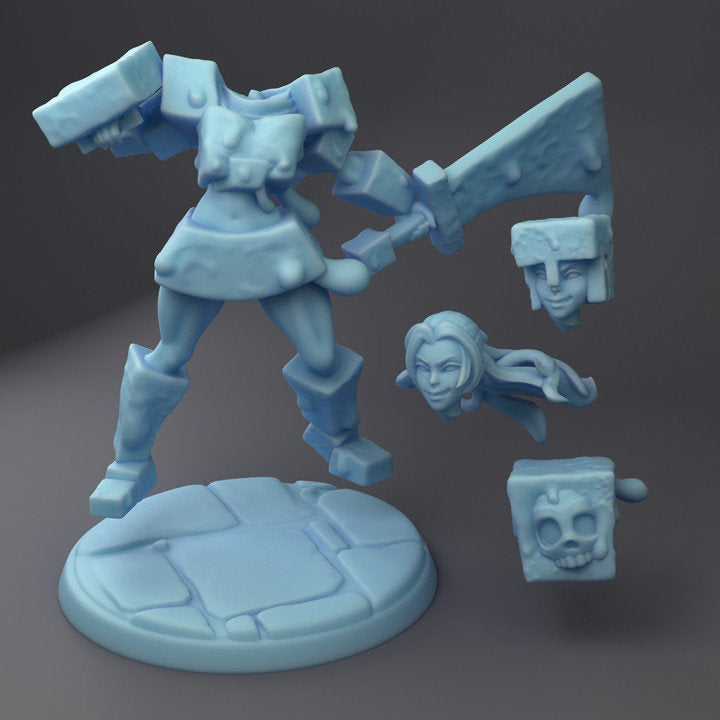 Gelatinous Cube Huntress (Medium) - Tabletop Figure for Dungeons & Dragons, DnD, Pathfinder RPGs, TTRPG