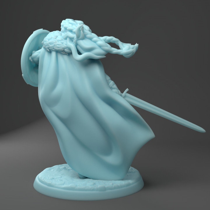 Hilde, The Shieldmaiden (Medium) - Tabletop Figure for Dungeons & Dragons, DnD, Pathfinder RPGs, TTRPG