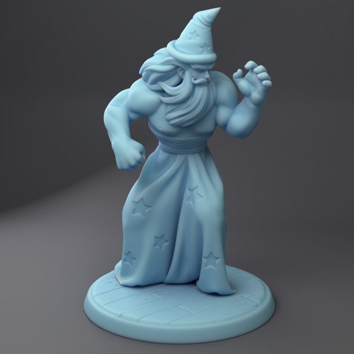 Dorf The Arm Wrestler And Magus The Wizard (Large) - Tabletop Figure for Dungeons & Dragons, DnD, Pathfinder RPGs, TTRPG