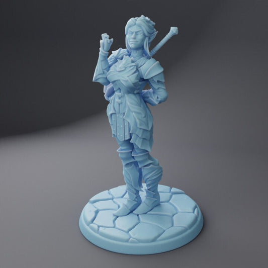 Mindy, The Drow Paladin (Medium) - Tabletop Figure for Dungeons & Dragons, DnD, Pathfinder RPGs, TTRPG