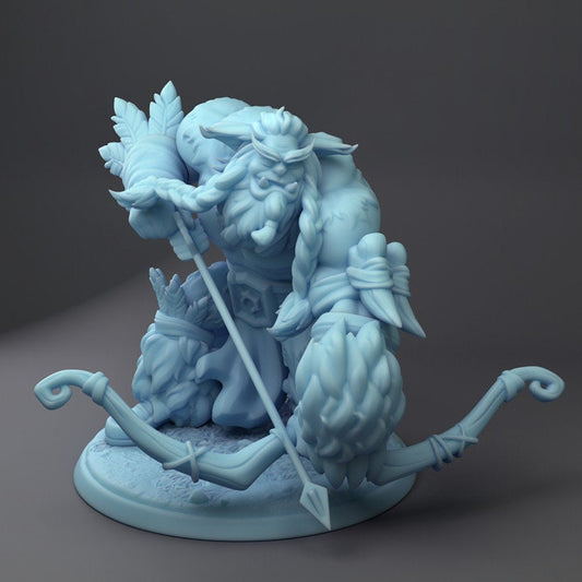 Owlbear Hunter (Large) - Tabletop Figure for Dungeons & Dragons, DnD, Pathfinder RPGs, TTRPG