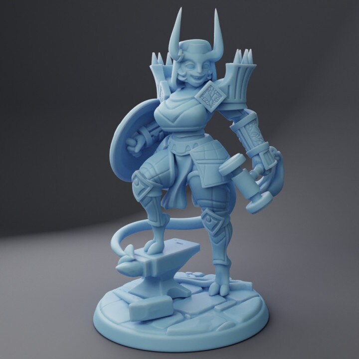 Dahlia, The Tielfing Forge Cleric (Medium) - Tabletop Figure for Dungeons & Dragons, DnD, Pathfinder RPGs, TTRPG