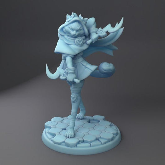 Sailor Karpri - Tabaxi Magical Girl (Medium) - Tabletop Figure for Dungeons & Dragons, DnD, Pathfinder RPGs, TTRPG