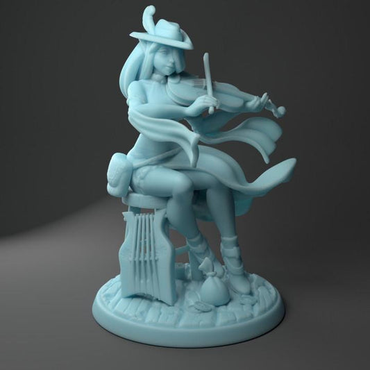 Silv, The Elf Bard (Medium) - Tabletop Figure for Dungeons & Dragons, DnD, Pathfinder RPGs, TTRPG