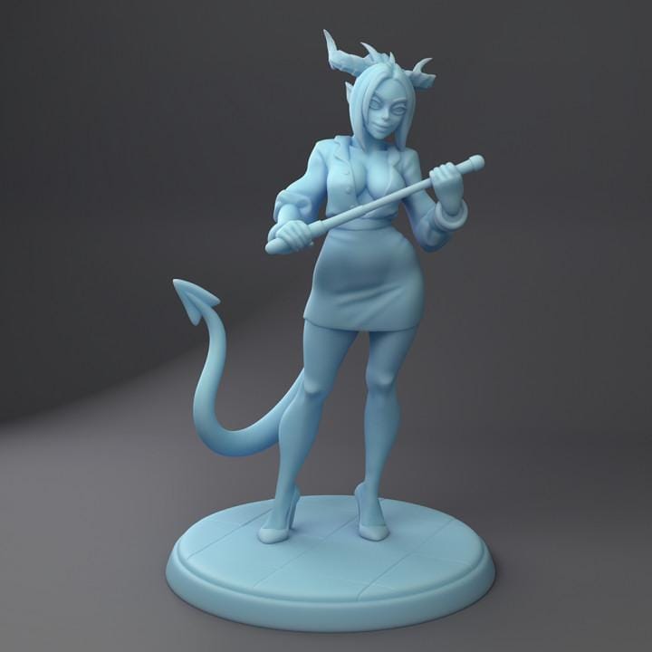 Stacy The Succubus Office worker (Medium) - Tabletop Figure for Dungeons & Dragons, DnD, Pathfinder RPGs, TTRPG