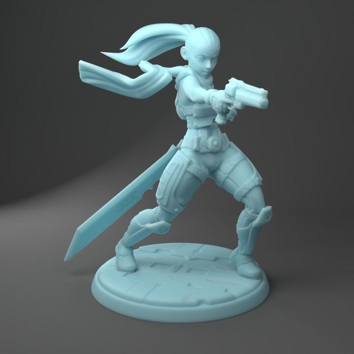 TurningGear, Scifi Fighter (Medium) - Tabletop Figure for Dungeons & Dragons, DnD, Pathfinder RPGs, TTRPG