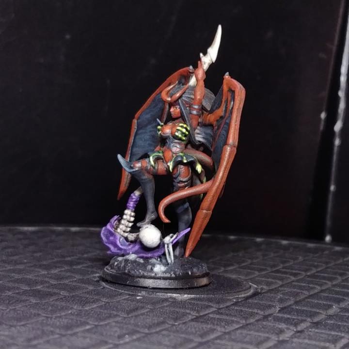 Death-scythe Succubus (Medium) - Tabletop Figure for Dungeons & Dragons, DnD, Pathfinder RPGs, TTRPG