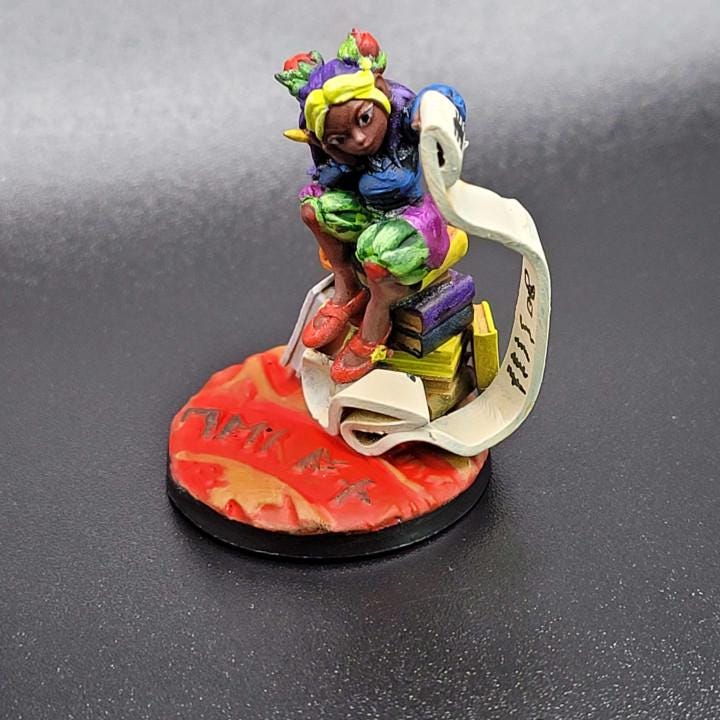 Brittle Brackle, Gnome Poet (Medium) - Tabletop Figure for Dungeons & Dragons, DnD, Pathfinder RPGs, TTRPG