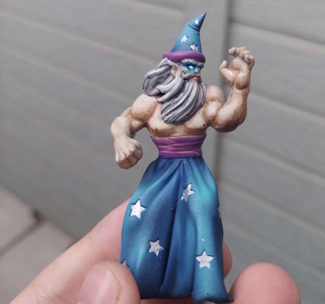 Dorf The Arm Wrestler And Magus The Wizard (Large) - Tabletop Figure for Dungeons & Dragons, DnD, Pathfinder RPGs, TTRPG