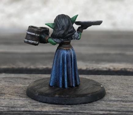 Bella The Goblin Waitress (Medium) - Tabletop Figure for Dungeons & Dragons, DnD, Pathfinder RPGs, TTRPG