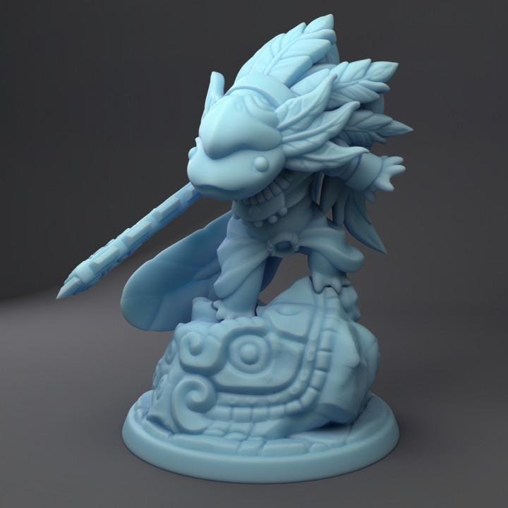 Aztec Axolotl (Medium) - Tabletop Figure for Dungeons & Dragons, DnD, Pathfinder RPGs, TTRPG