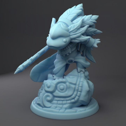 Aztec Axolotl (Medium) - Tabletop Figure for Dungeons & Dragons, DnD, Pathfinder RPGs, TTRPG