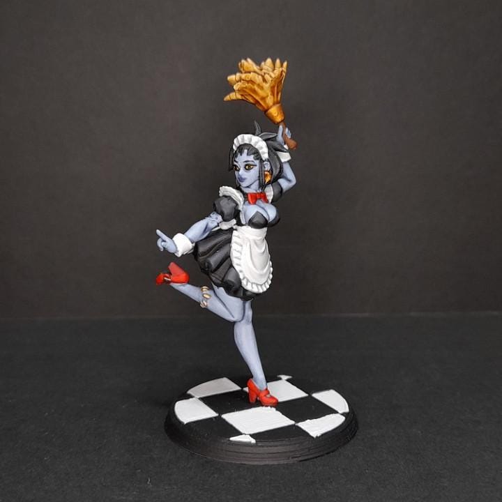 Zombietops The Maid (Medium) - Tabletop Figure for Dungeons & Dragons, DnD, Pathfinder RPGs, TTRPG