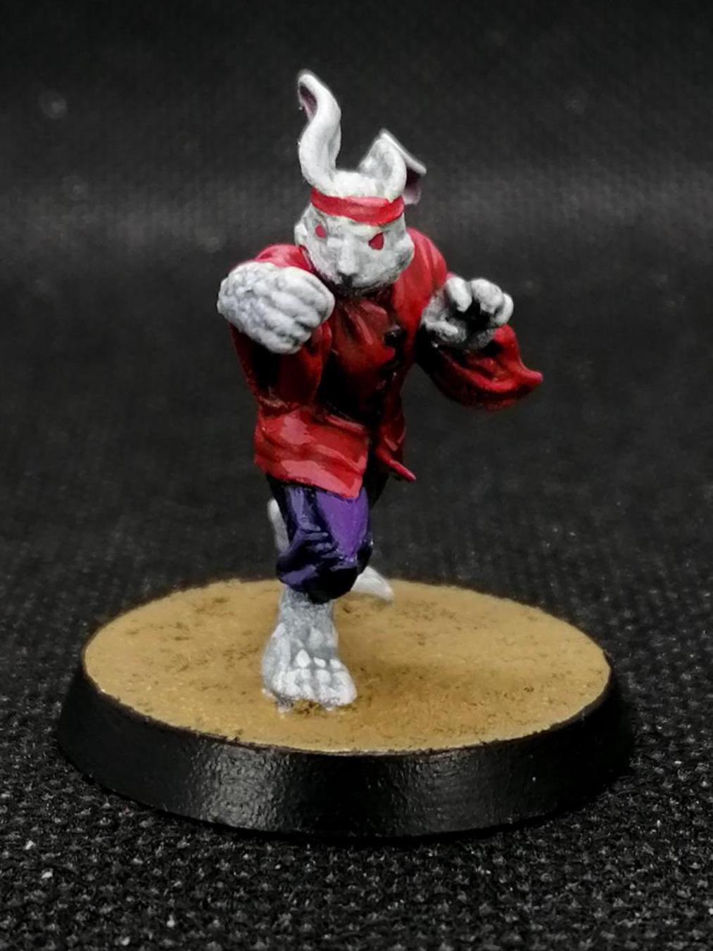 Bun-lee, Rabbitfolk Monk (Medium) - Tabletop Figure for Dungeons & Dragons, DnD, Pathfinder RPGs, TTRPG