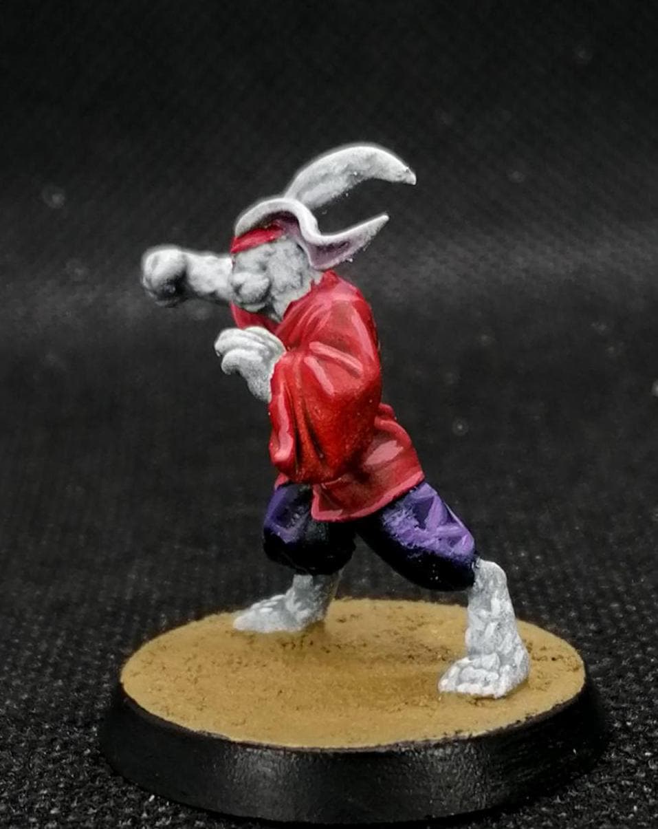 Bun-lee, Rabbitfolk Monk (Medium) - Tabletop Figure for Dungeons & Dragons, DnD, Pathfinder RPGs, TTRPG