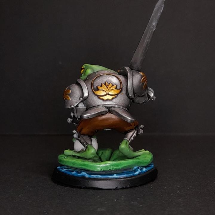 Bogart, The Frog Knight (Medium) - Tabletop Figure for Dungeons & Dragons, DnD, Pathfinder RPGs, TTRPG