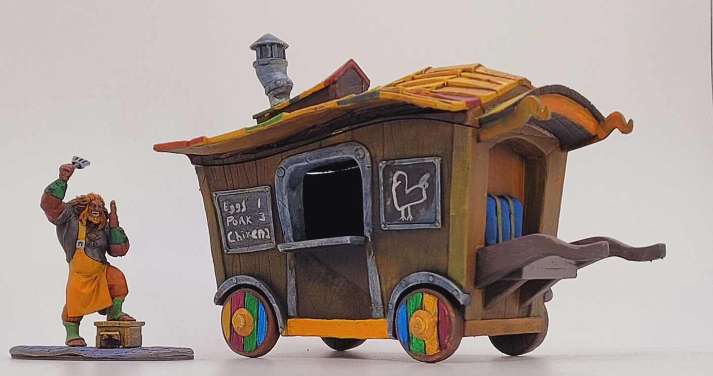 Grub's Hub, Food Truck And Vendor (Huge) - Tabletop Figure for Dungeons & Dragons, DnD, Pathfinder RPGs, TTRPG