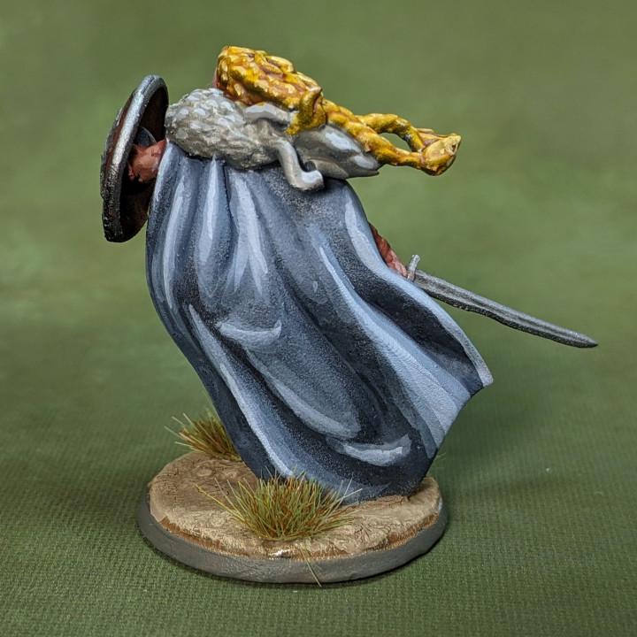 Hilde, The Shieldmaiden (Medium) - Tabletop Figure for Dungeons & Dragons, DnD, Pathfinder RPGs, TTRPG