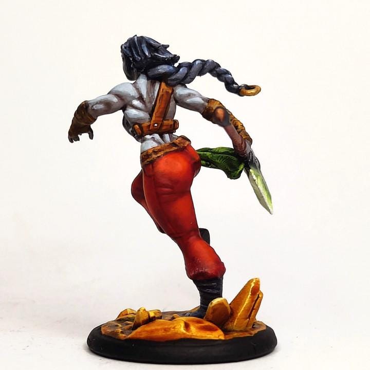 Millie, The Human Barbarian (Medium) - Tabletop Figure for Dungeons & Dragons, DnD, Pathfinder RPGs, TTRPG