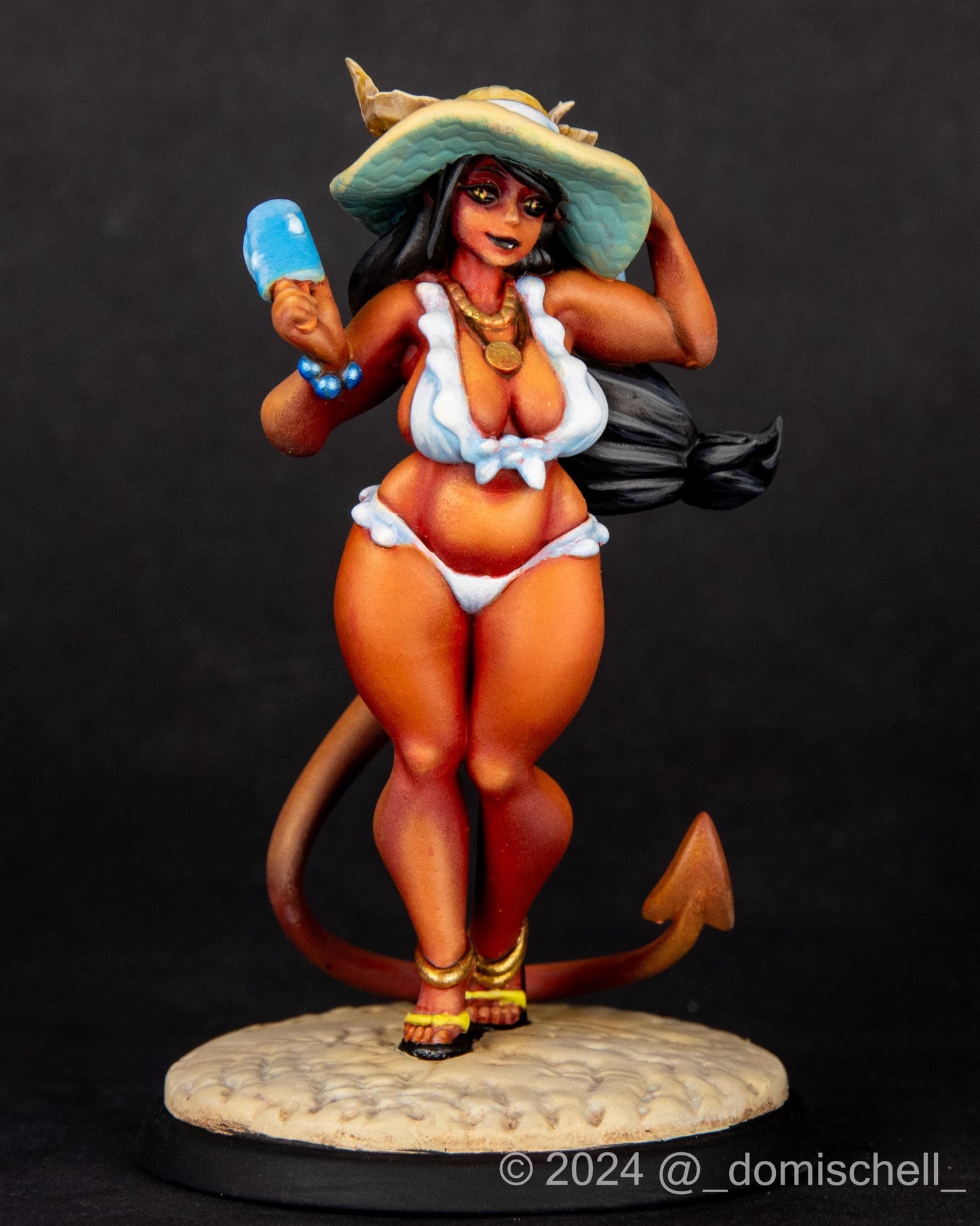 Summertime Succubus (Medium) - Tabletop Figure for Dungeons & Dragons, DnD, Pathfinder RPGs, TTRPG