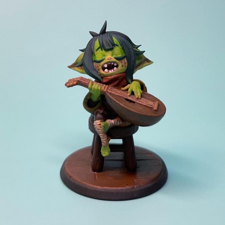 Gaz, The Goblin Bard (Medium) - Tabletop Figure for Dungeons & Dragons, DnD, Pathfinder RPGs, TTRPG