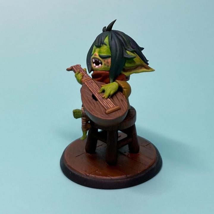 Gaz, The Goblin Bard (Medium) - Tabletop Figure for Dungeons & Dragons, DnD, Pathfinder RPGs, TTRPG