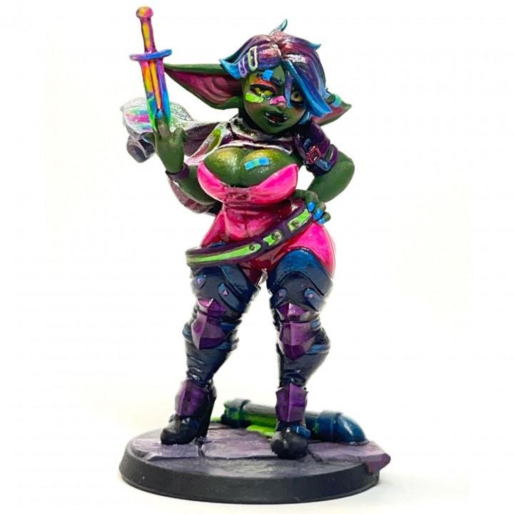 Meryl, The Goblin Rogue (Medium) - Tabletop Figure for Dungeons & Dragons, DnD, Pathfinder RPGs, TTRPG