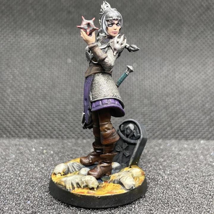 Ebonheart, The Shadowed Cleric (Medium) - Tabletop Figure for Dungeons & Dragons, DnD, Pathfinder RPGs, TTRPG