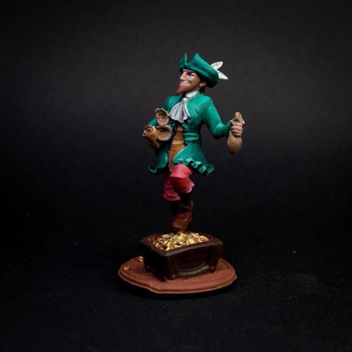 Pirate Dealer NPC (Medium) - Tabletop Figure for Dungeons & Dragons, DnD, Pathfinder RPGs, TTRPG