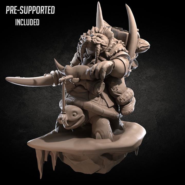 Walrus Warrior (Large) - Tabletop Figure for Dungeons & Dragons, DnD, Pathfinder RPGs, TTRPG