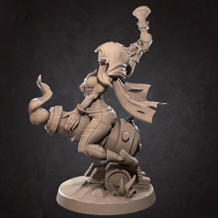 Jessi, The Cowgirl Pirate (Medium) - Tabletop Figure for Dungeons & Dragons, DnD, Pathfinder RPGs, TTRPG