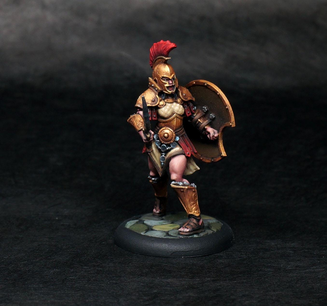 Adara, The Spartan Fighter (Medium) - Tabletop Figure for Dungeons & Dragons, DnD, Pathfinder RPGs, TTRPG