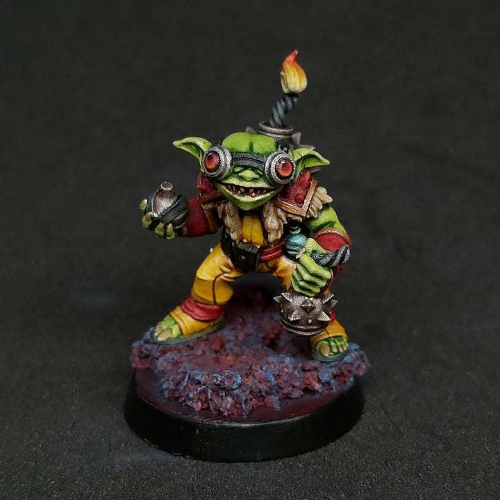 Sparky, The Goblin Artificer (Medium) - Tabletop Figure for Dungeons & Dragons, DnD, Pathfinder RPGs, TTRPG