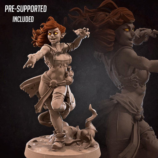 Ember, The Firestarter (Medium) - Tabletop Figure for Dungeons & Dragons, DnD, Pathfinder RPGs, TTRPG