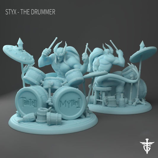 Styx The Drummer (Large) - Tabletop Figure for Dungeons & Dragons, DnD, Pathfinder RPGs, TTRPG