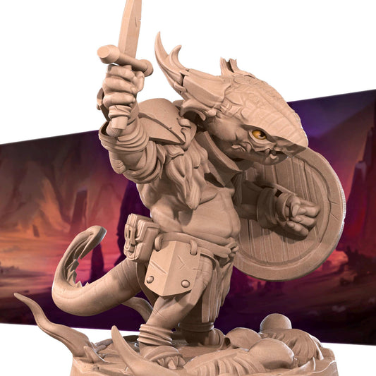 Kobold Barbarian (Medium) - Tabletop Figure for Dungeons & Dragons, DnD, Pathfinder RPGs, TTRPG