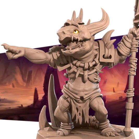 Kobold Squad Leader (Medium) - Tabletop Figure for Dungeons & Dragons, DnD, Pathfinder RPGs, TTRPG