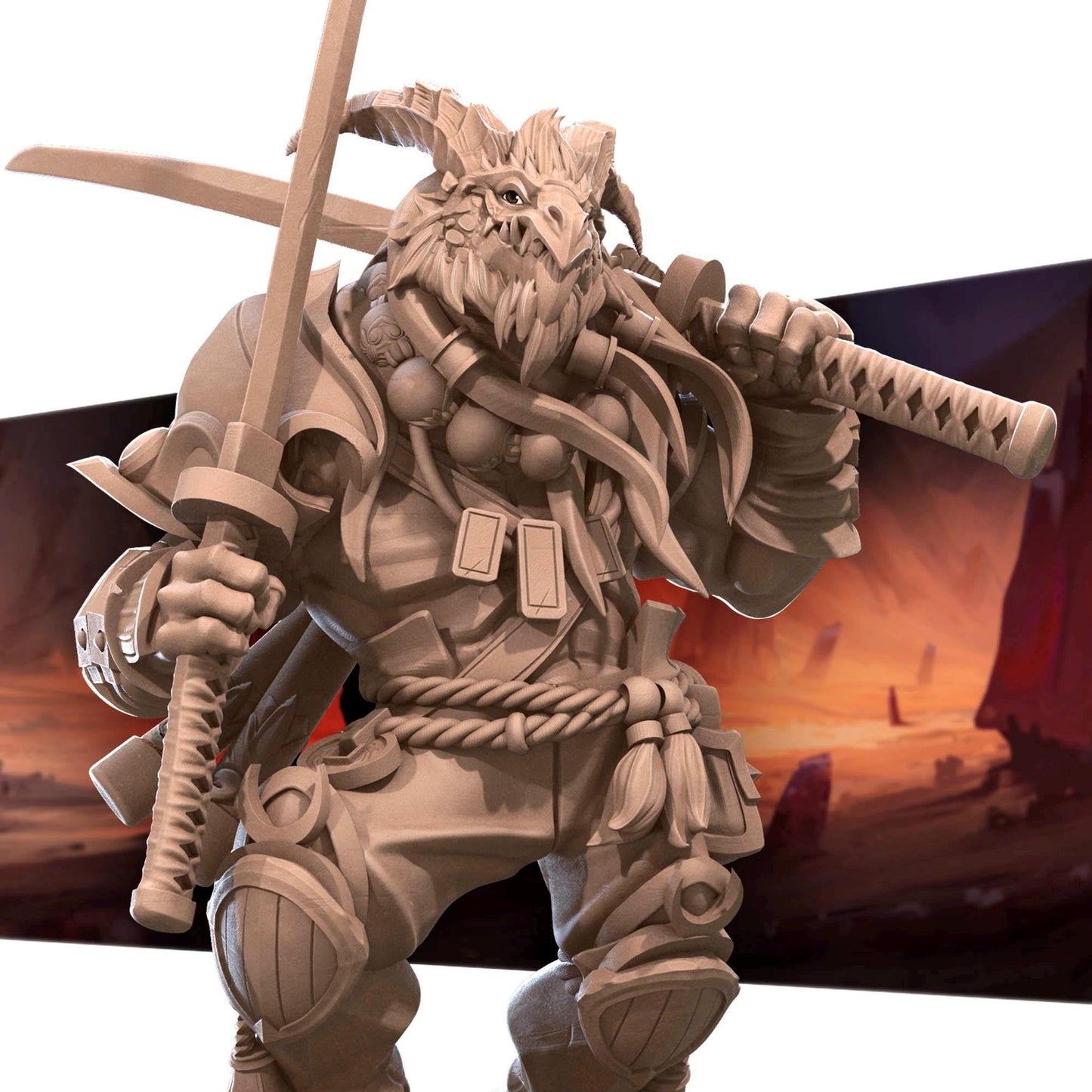 Dragonborn Monk (Medium) - Tabletop Figure for Dungeons & Dragons, DnD, Pathfinder RPGs, TTRPG