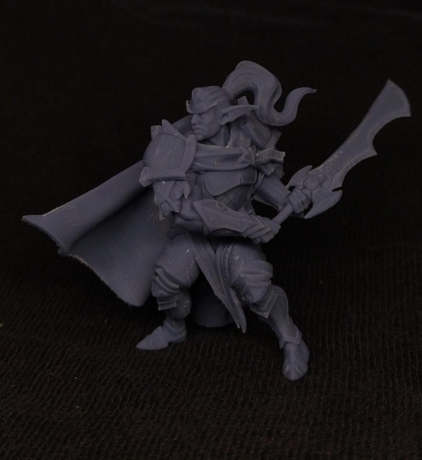 Vahdian, the Fighter Night Elf (Medium) - Tabletop Figure for Dungeons & Dragons, DnD, Pathfinder RPGs, TTRPG