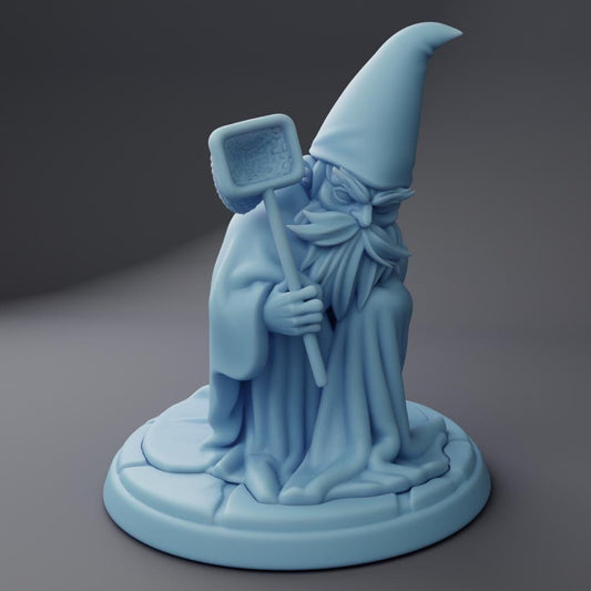 Tiny Green Mall Wizard (Medium) - Tabletop Figure for Dungeons & Dragons, DnD, Pathfinder RPGs, TTRPG