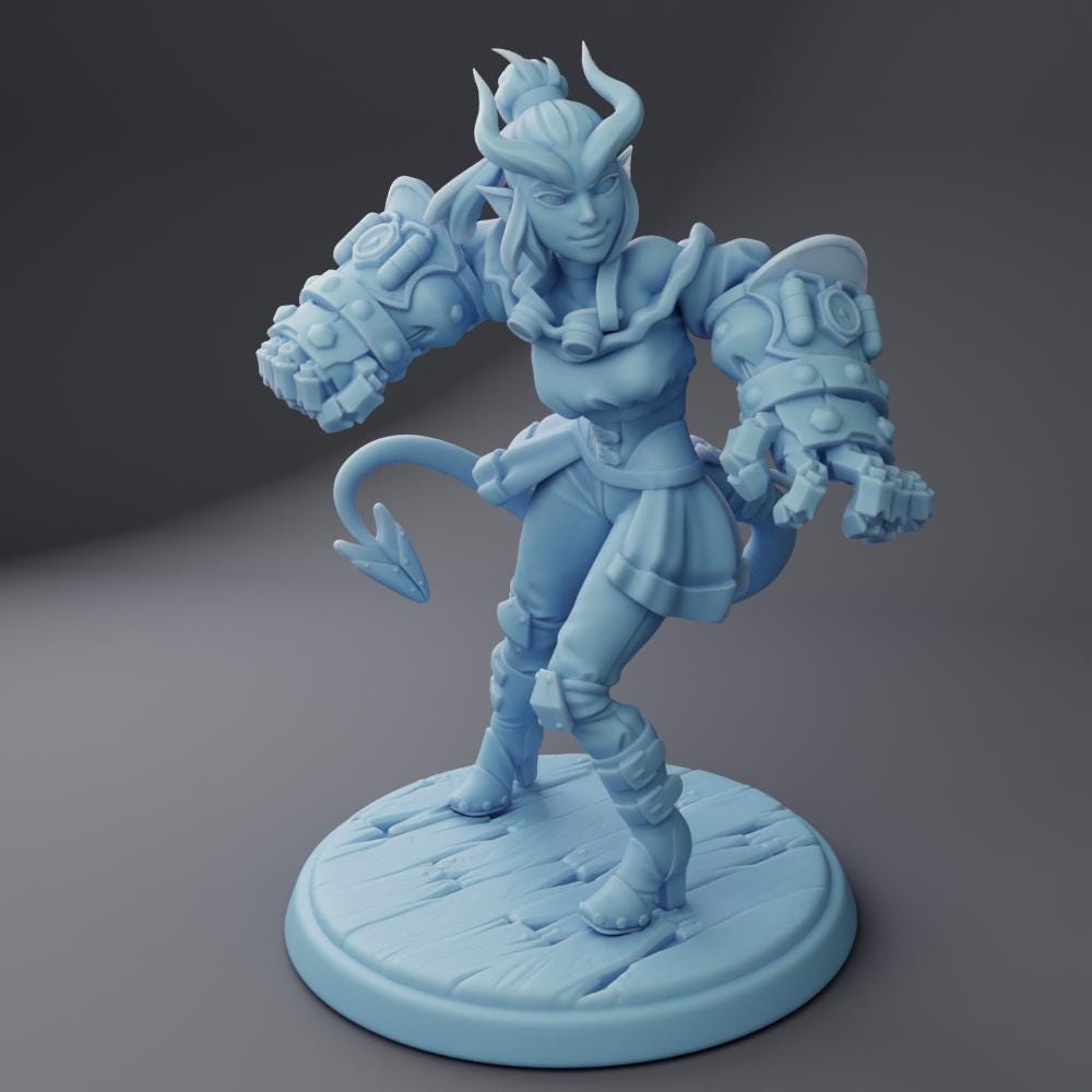 Punch, The Tiefling - Reforged (Medium) - Tabletop Figure for Dungeons & Dragons, DnD, Pathfinder RPGs, TTRPG