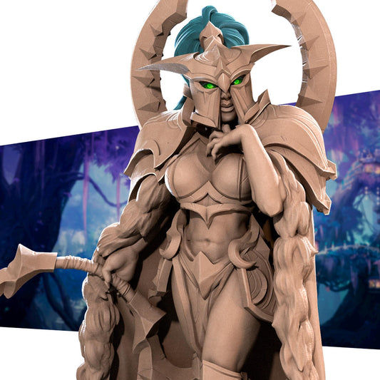 Moira, The Sentinel Night Elf (Medium) - Tabletop Figure for Dungeons & Dragons, DnD, Pathfinder RPGs, TTRPG