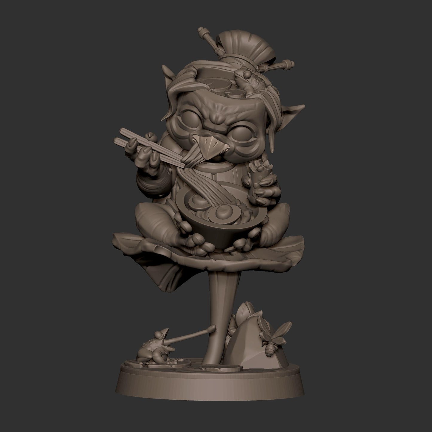 Kappa, Ramen Enthusiast (Medium) - Tabletop Figure for Dungeons & Dragons, DnD, Pathfinder RPGs, TTRPG