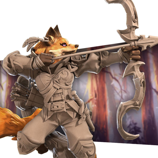 Robyn, The Foxfolk Ranger (Medium) - Tabletop Figure for Dungeons & Dragons, DnD, Pathfinder RPGs, TTRPG