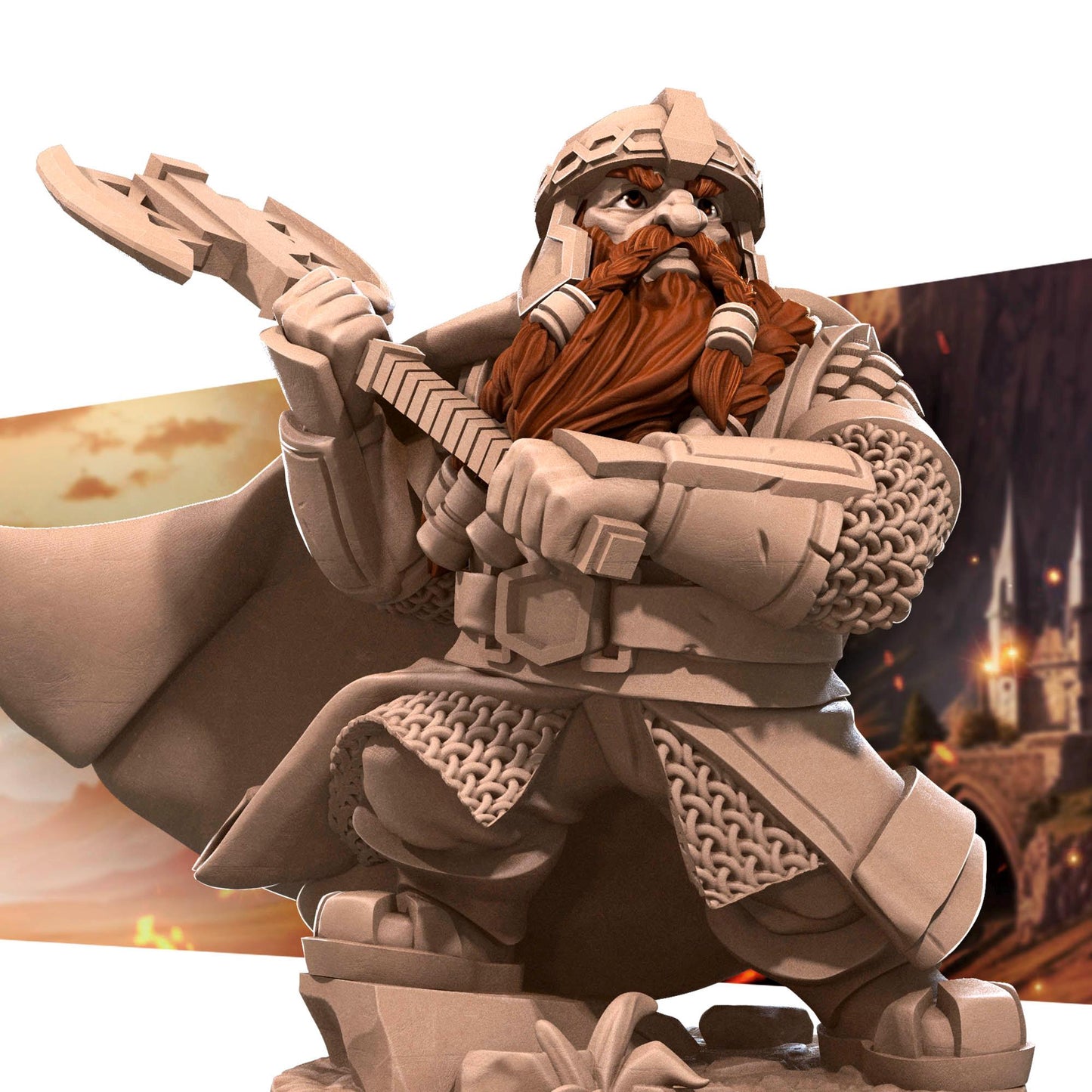 Dwarf Explorer (Medium) - Tabletop Figure for Dungeons & Dragons, DnD, Pathfinder RPGs, TTRPG