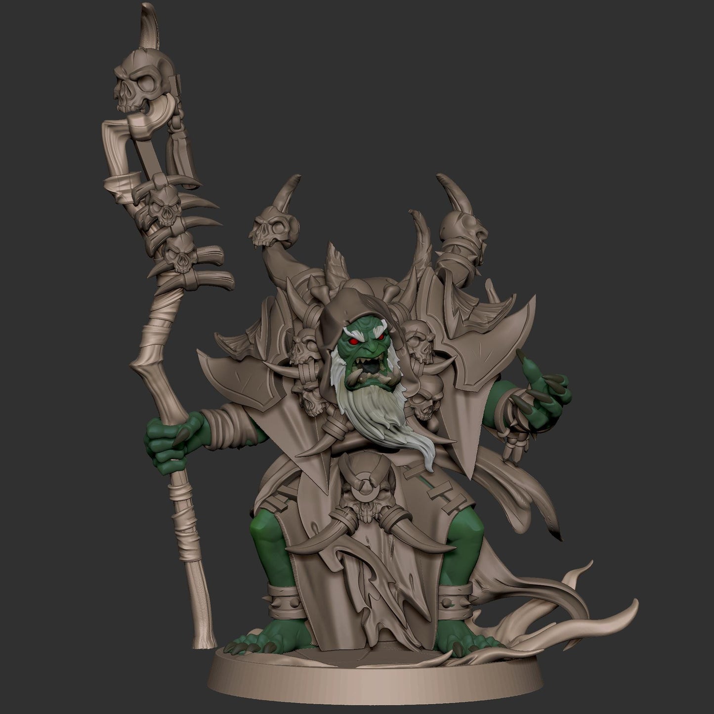 Orc Warlock (Large) - Tabletop Figure for Dungeons & Dragons, DnD, Pathfinder RPGs, TTRPG