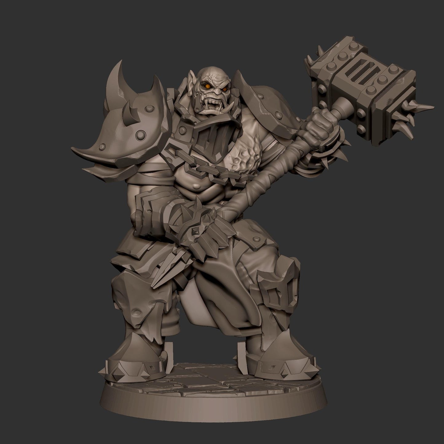 Orc Warlord (Large) - Tabletop Figure for Dungeons & Dragons, DnD, Pathfinder RPGs, TTRPG